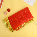 Traditional 42x16 inch Mata Chunni with small dotted pattern for Mata idol decoration and pooja rituals – India’s Largest Pooja Accessories Brand – www.Satvikstore.in