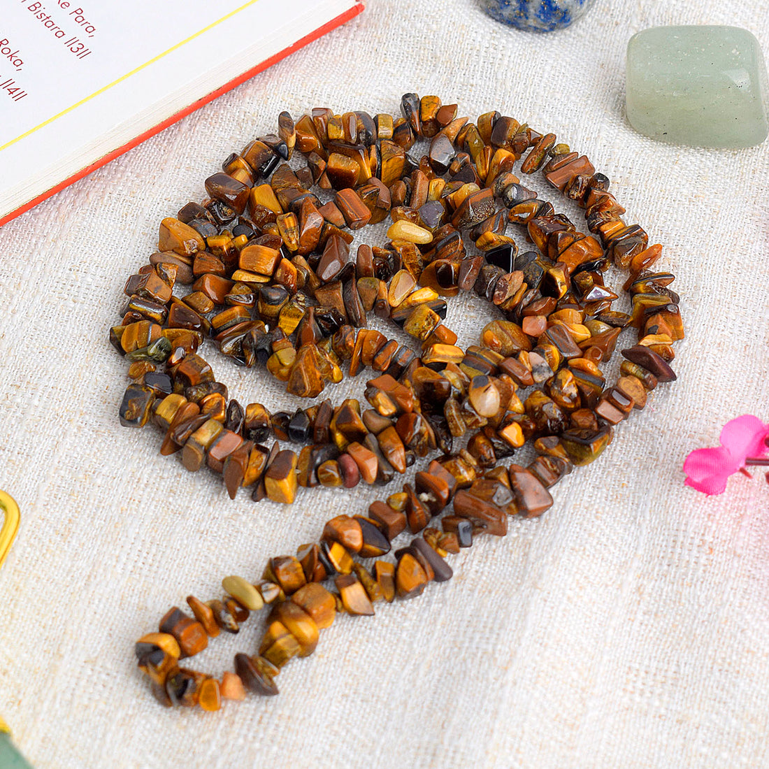 Tiger Eye Crystal Necklace for Chakra Healing