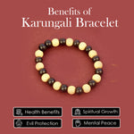 Govt. Certified Karungali/Ebony & White Sandalwood Beads Bracelet