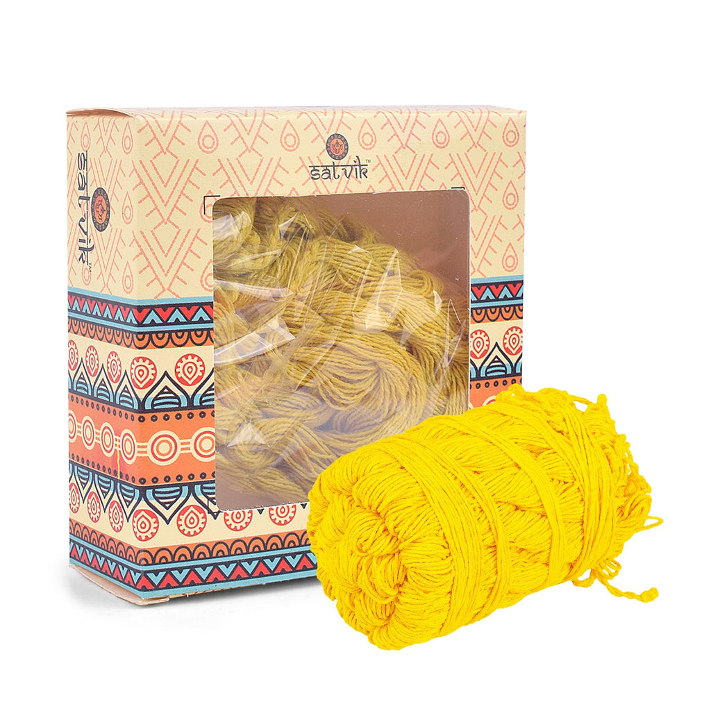 Yellow Cotton Janeu Thread (Yagnopaveeth Janeu) Puja Store Online Pooja Items Online Puja Samagri Pooja Store near me www.satvikstore.in