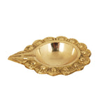 Adorable Floral Brass Laxmi Diya
