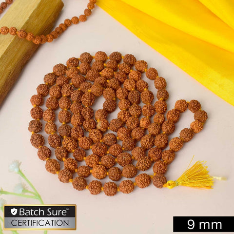 5 Mukhi Rudraksha Mala – Natural Spiritual Beads for Peace & Protection
