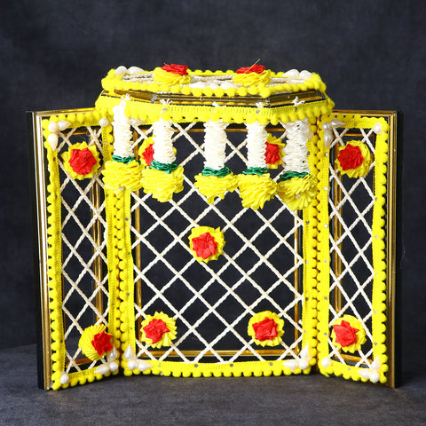 8 Inch Magnificent Ganesha Phool Bangla (Yellow)