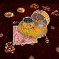 Yellow & Pink Karwa Thali | India’s Largest Pooja Accessories Brand – www.satvikstore.in
