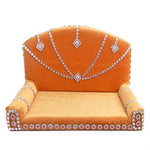 Laddu Gopal's Velvet Charisma: A Sacred Singhasan - Large