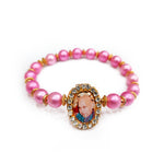 Pink Beaded Guru Ji Maharaj Handmade Bracelets for Men and Women