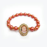 Light Red Beaded Guru Ji Maharaj Handmade Bracelets for Men and Women