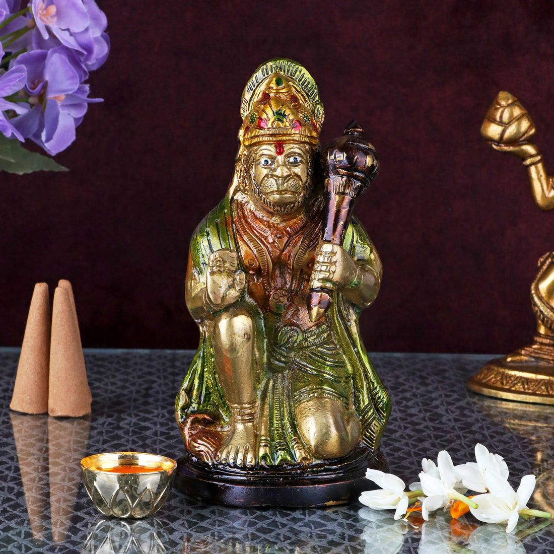 5.5 Inch Brass Hanuman Statue