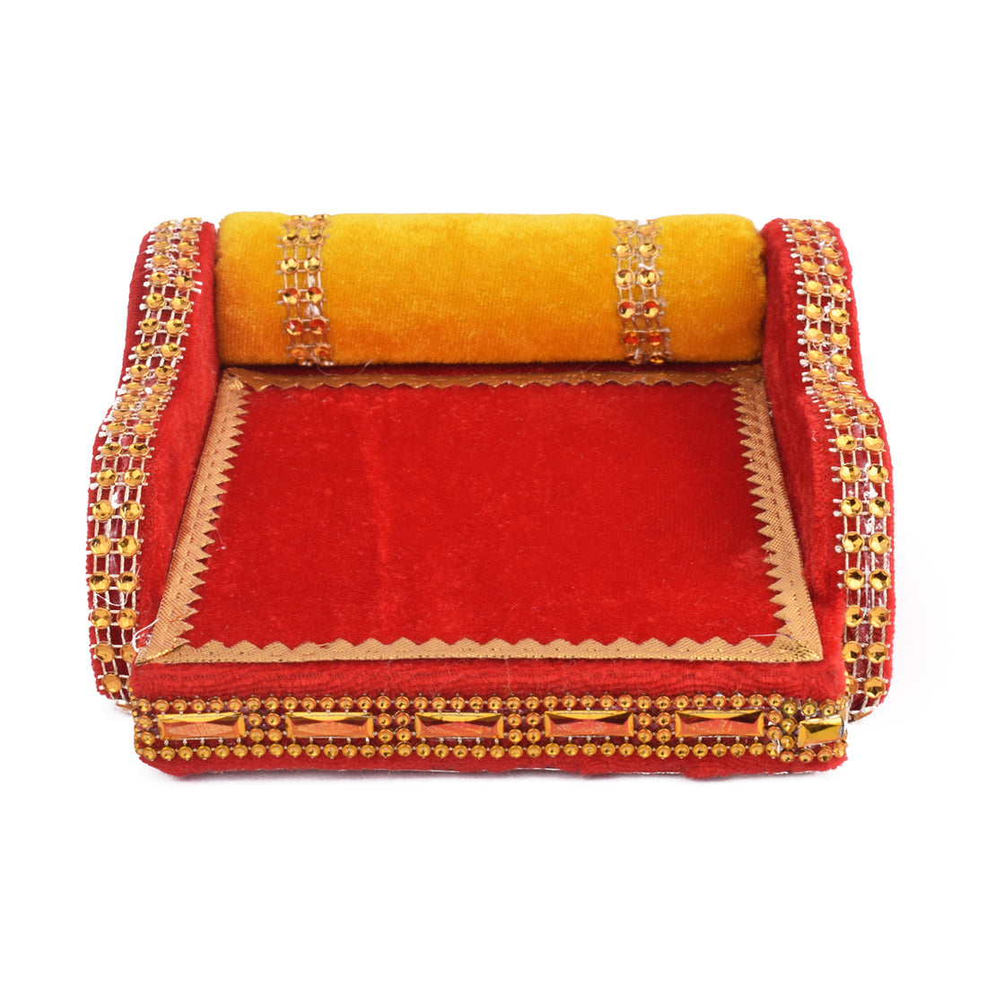 Laddu Gopal's Royal Velvet Bed