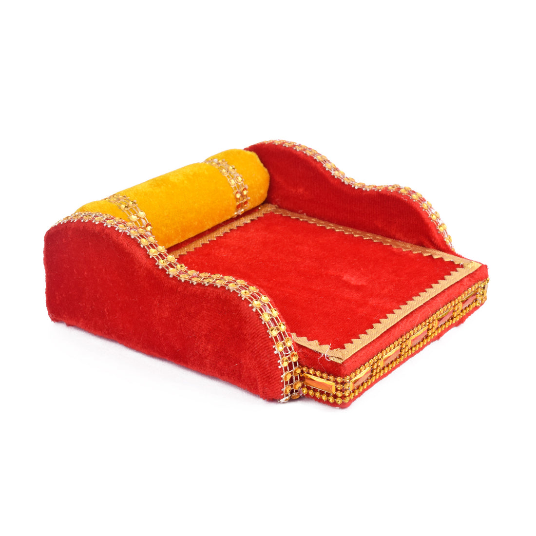 Laddu Gopal's Royal Velvet Bed