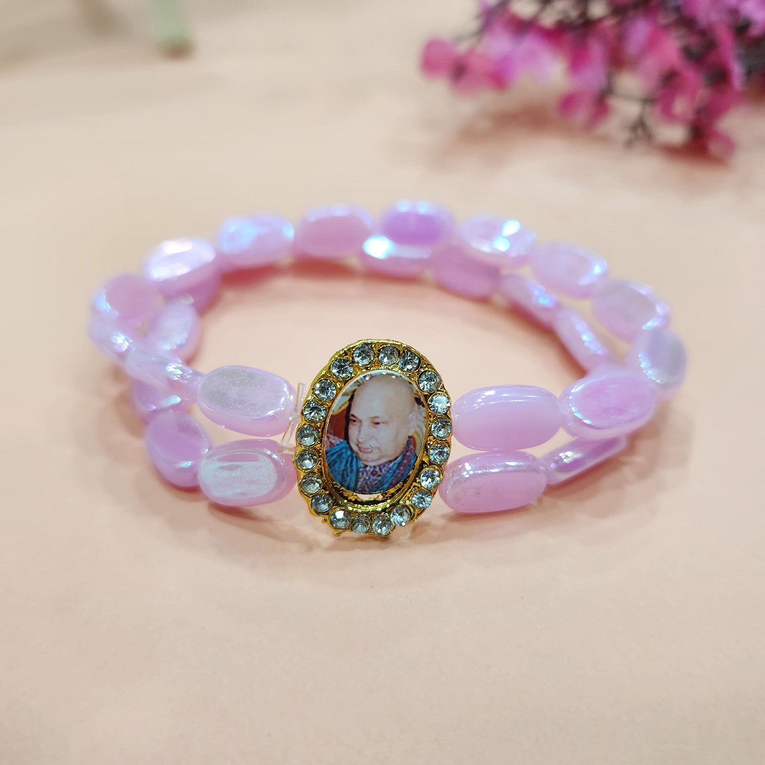 Bangles & Bracelets | Korean Purple Beaded Bracelet With Heart Charm |  Freeup