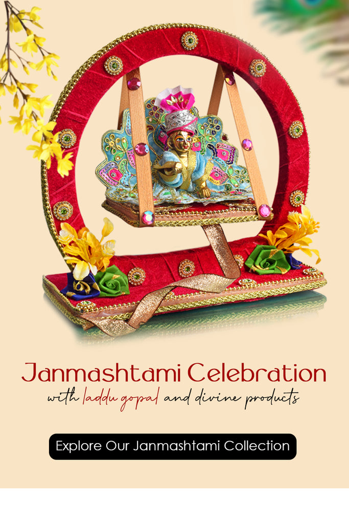 Laddu Gopla Jhula SInghasan Accessories Satvikstore.in
