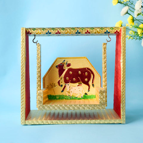 Meenakari Art Jhula for Laddu Gopal – Traditional Wooden Swing – India’s Largest Pooja Accessories Brand – www.satvikstore.in