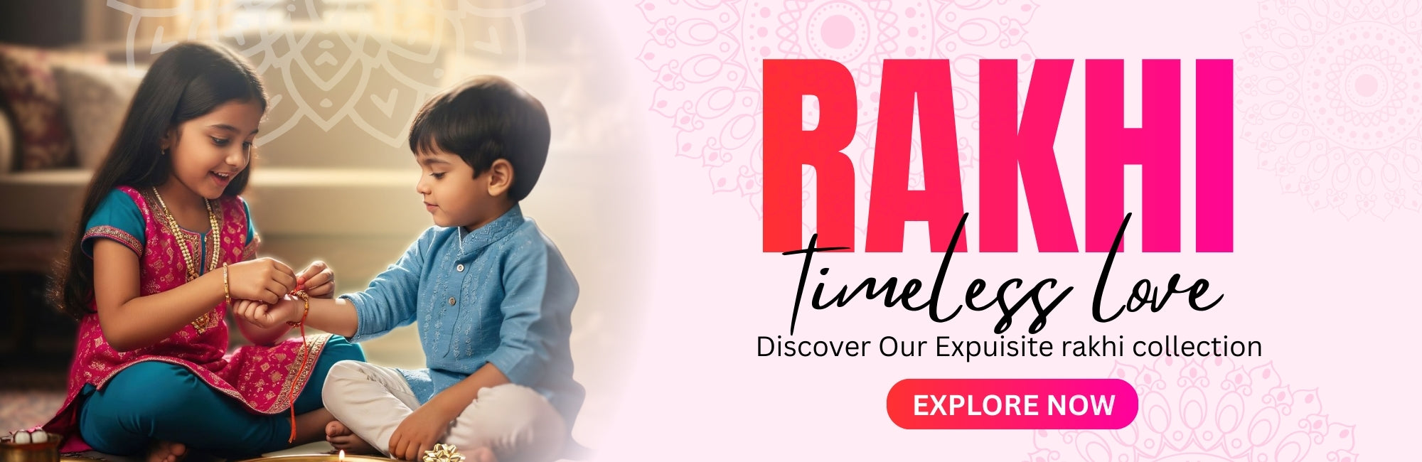 Image of a beautiful Rakhi collection featuring a variety of Rakhi designs for brothers and Bhaiya-Bhabhi, available for purchase online.