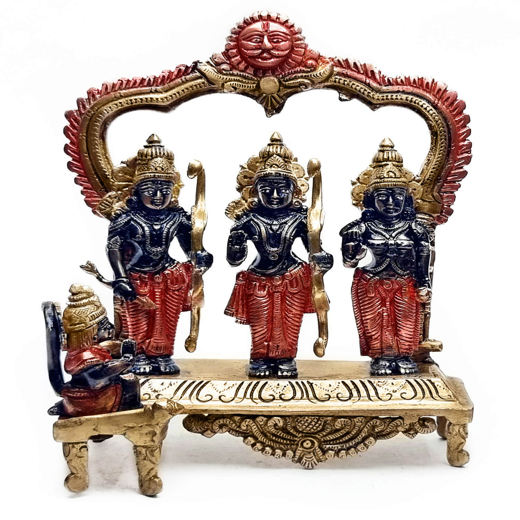 Ram Darbar Online Buy Beautiful Brass Ram Darbar with hanuman. Online Pooja Store Puja Items near me www.satvikstore.in