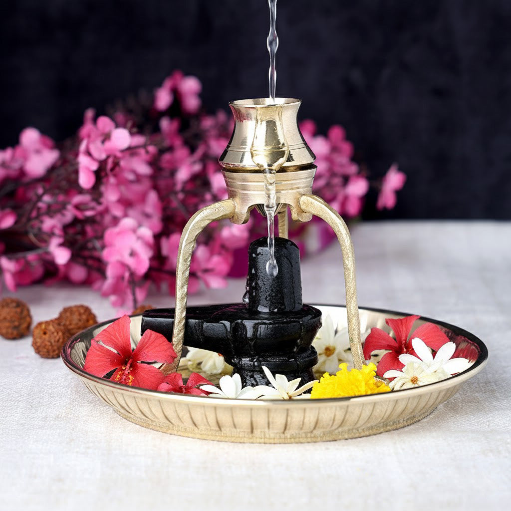 4 inch Sacred Brass Abhishek Stand for Shivling
