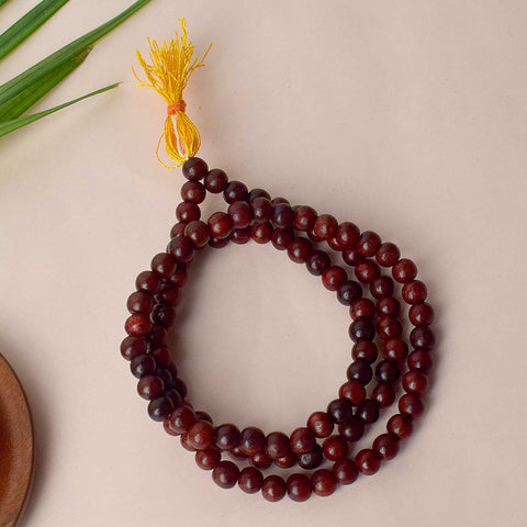 Regular Red Sandalwood Chandan Scented Jap Mala for Prayer and Meditation – India’s Largest Pooja Accessories Brand – www.satvikstore.in