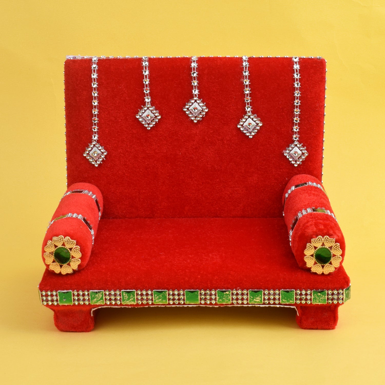 Velvet Radiance: Laddu Gopal's Glorious Singhasan