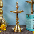 Brass Kerala Inauguration Diya| India’s Largest Pooja Accessories Brand – www.satvikstore.in