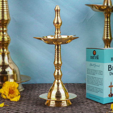Brass Kerala Inauguration Diya| India’s Largest Pooja Accessories Brand – www.satvikstore.in