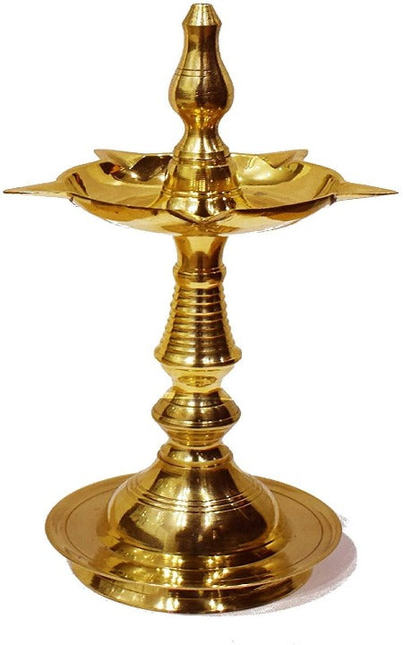 Traditional Brass Kerala Diya (6.5 Inch) Puja Store Online Pooja Items Online Puja Samagri Pooja Store near me www.satvikstore.in