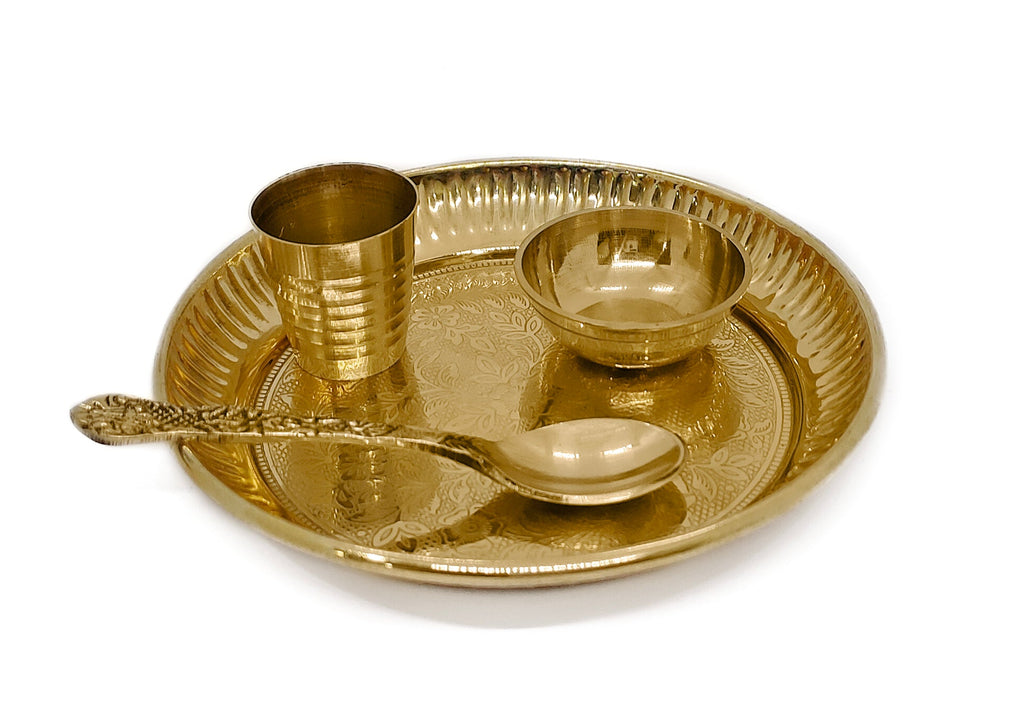 Laddu Gopal Pooja Bhog Thali Set (5 Inch) Puja Store Online Pooja Items Online Puja Samagri Pooja Store near me www.satvikstore.in