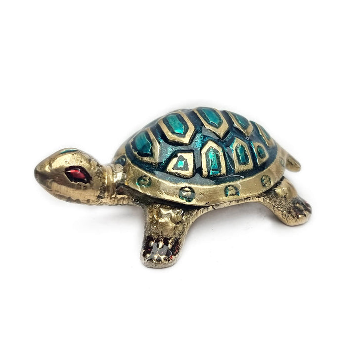 Brass Colored Turtle with Nakashi Plate/Tray Puja Store Online Pooja Items Online Puja Samagri Pooja Store near me www.satvikstore.in