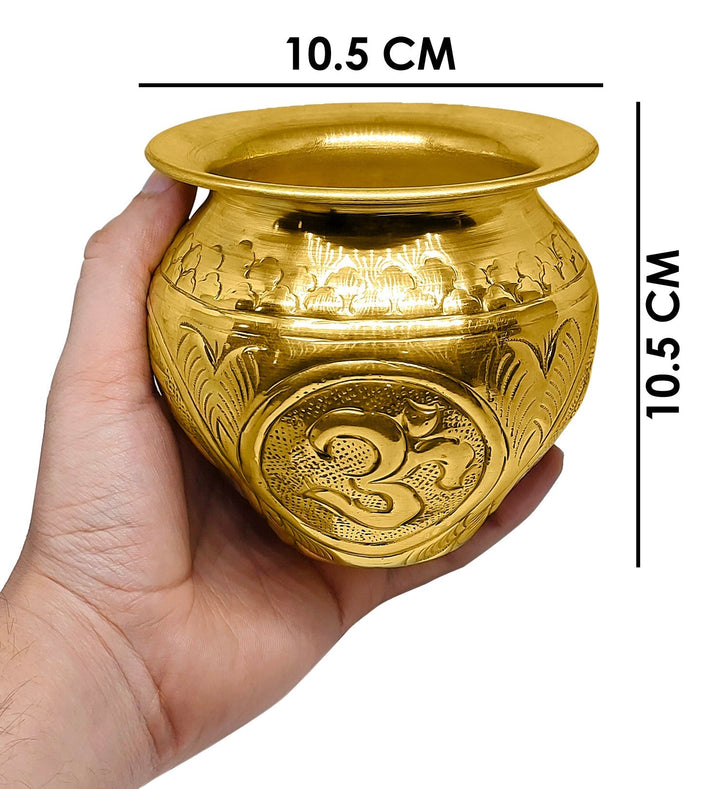 Brass Om Swastik Lota Puja Store Online Pooja Items Online Puja Samagri Pooja Store near me www.satvikstore.in