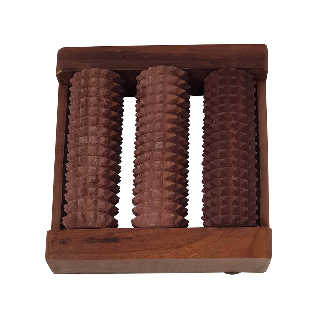 3 Row Wooden Feet Massager – Natural Reflexology for Foot Relaxation