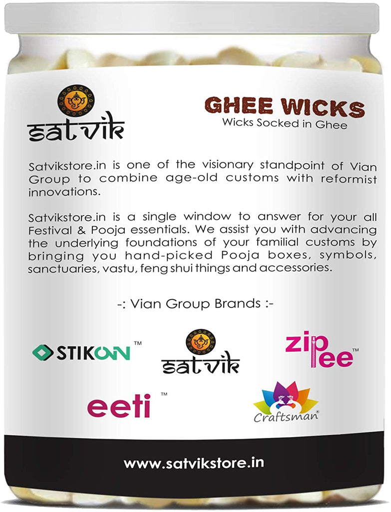 Pure Ghee Wicks (Wax Free) Puja Store Online Pooja Items Online Puja Samagri Pooja Store near me www.satvikstore.in