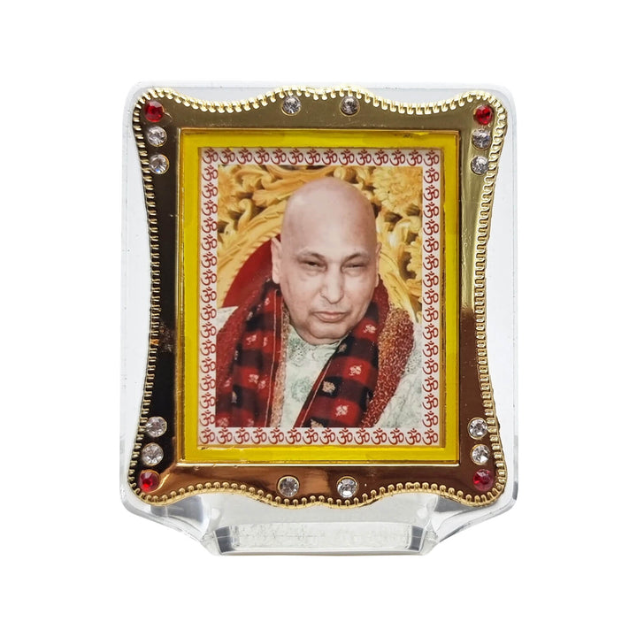 Guruji Maharaj Frame Car dashboard Puja Store Online Pooja Items Online Puja Samagri Pooja Store near me www.satvikstore.in