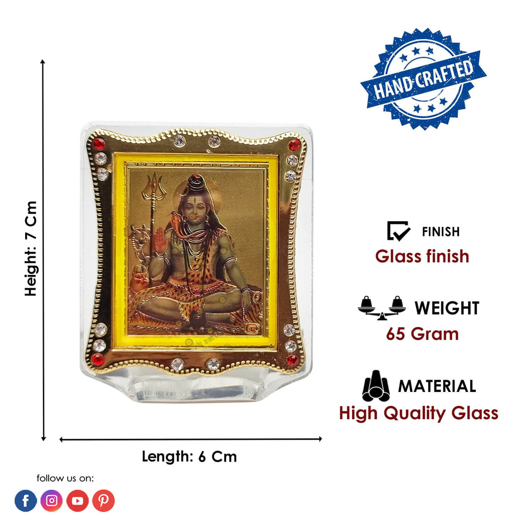 Lord Shiva Frame Car Dashboard Puja Store Online Pooja Items Online Puja Samagri Pooja Store near me www.satvikstore.in