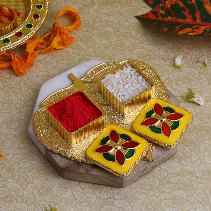 Adorable Roli Akshat Platter | India’s Largest Pooja Accessories Brand – www.satvikstore.in 