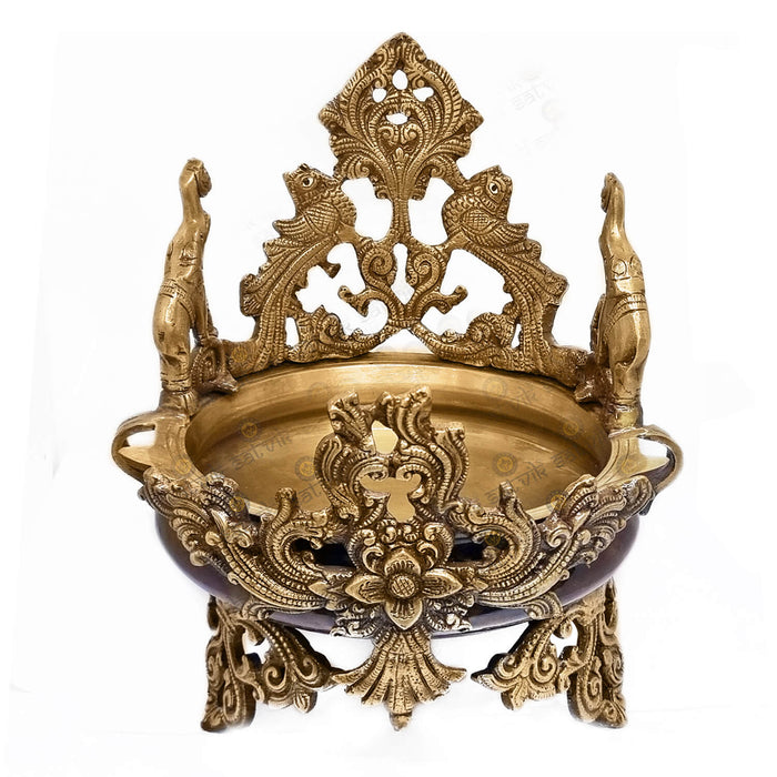 Antique Brass Urli – Timeless Beauty for Home, Temple & Festive Decor, Perfect for Floating Flowers, Candles, and Traditional Indian Ambience. India's Largest Puja Accessories Brand - Satvik