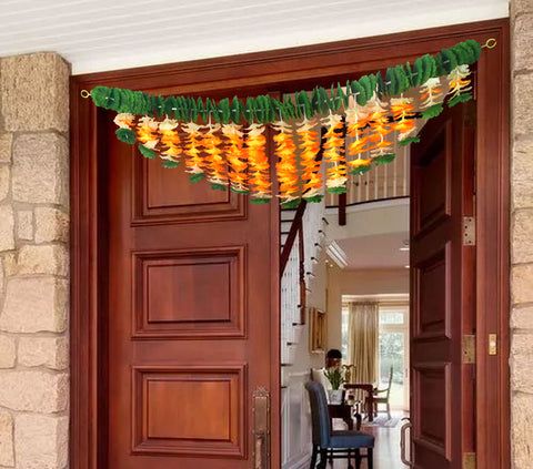 Artificial Flower Bandarwal for Door Decoration – Floral Toran Design-15 featuring vibrant flowers and intricate design for festive decor. India’s Largest Pooja Accessories Brand – www.satvikstore.in