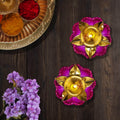 Brass Amayra Lotus Kamal Diya – A stunning diya crafted from premium brass, designed in the shape of a lotus flower (Kamal). India’s Largest Pooja Accessories Brand – www.satvikstore.in