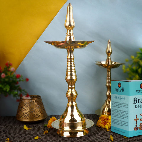 Brass Kerala Inauguration Diya | India’s Largest Pooja Accessories Brand – www.satvikstore.in
