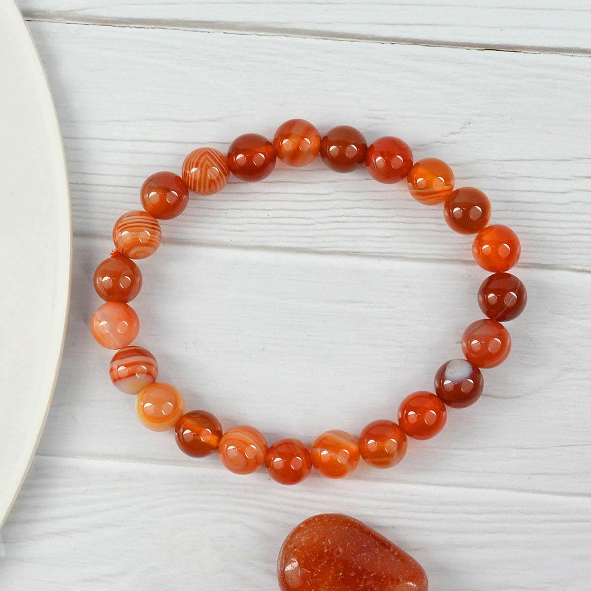 Carnelian Red Agate Beads - 4mm Round | (Smooth & High Polished for Jewelry  Making)