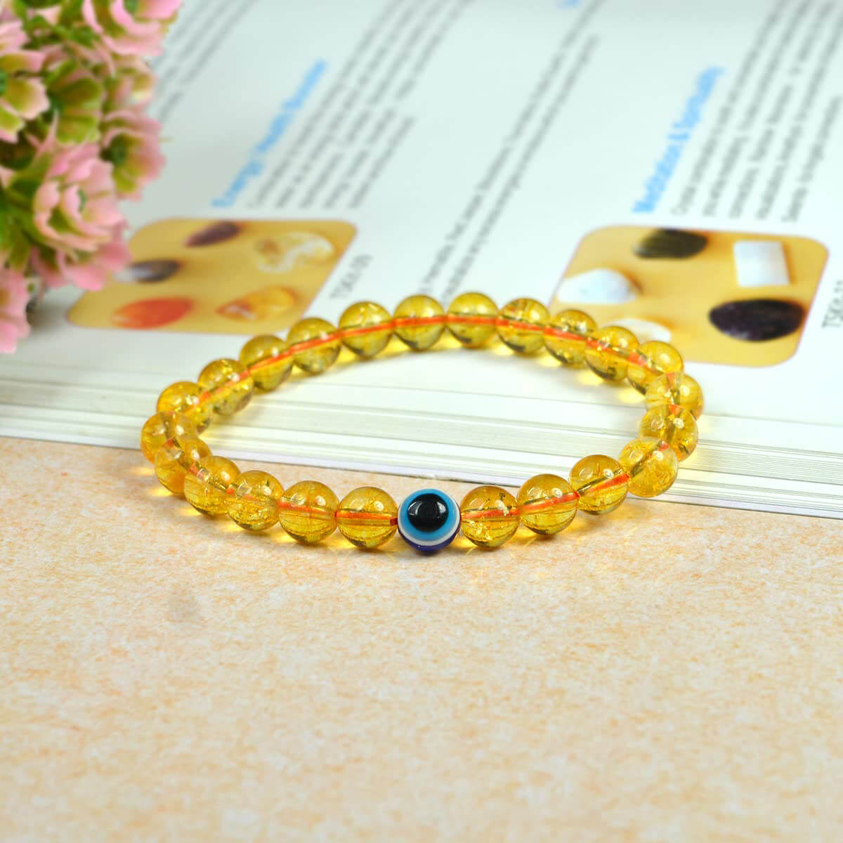 Luck Feng Shui Citrine Crystal Bracelet Strawberry Color For Girls Women  Gifts, Attract Wealth And Good Luck | Fruugo AU