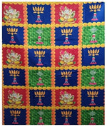 Multicolor Backdrop Clothes Print Ganesh Flower Design