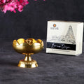 Designer Pure Brass Diya (Large) – Elegant handcrafted brass oil lamp for festive décor, temple use, and traditional pooja rituals. India’s Largest Pooja Accessories Brand – www.satvikstore.in