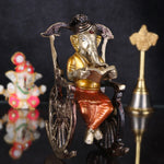 4.5 Inch Pure Brass Reading Book Ganesha Statue
