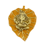 1 Pc Lord Ganesh on Leaf Patta Wall Hanging