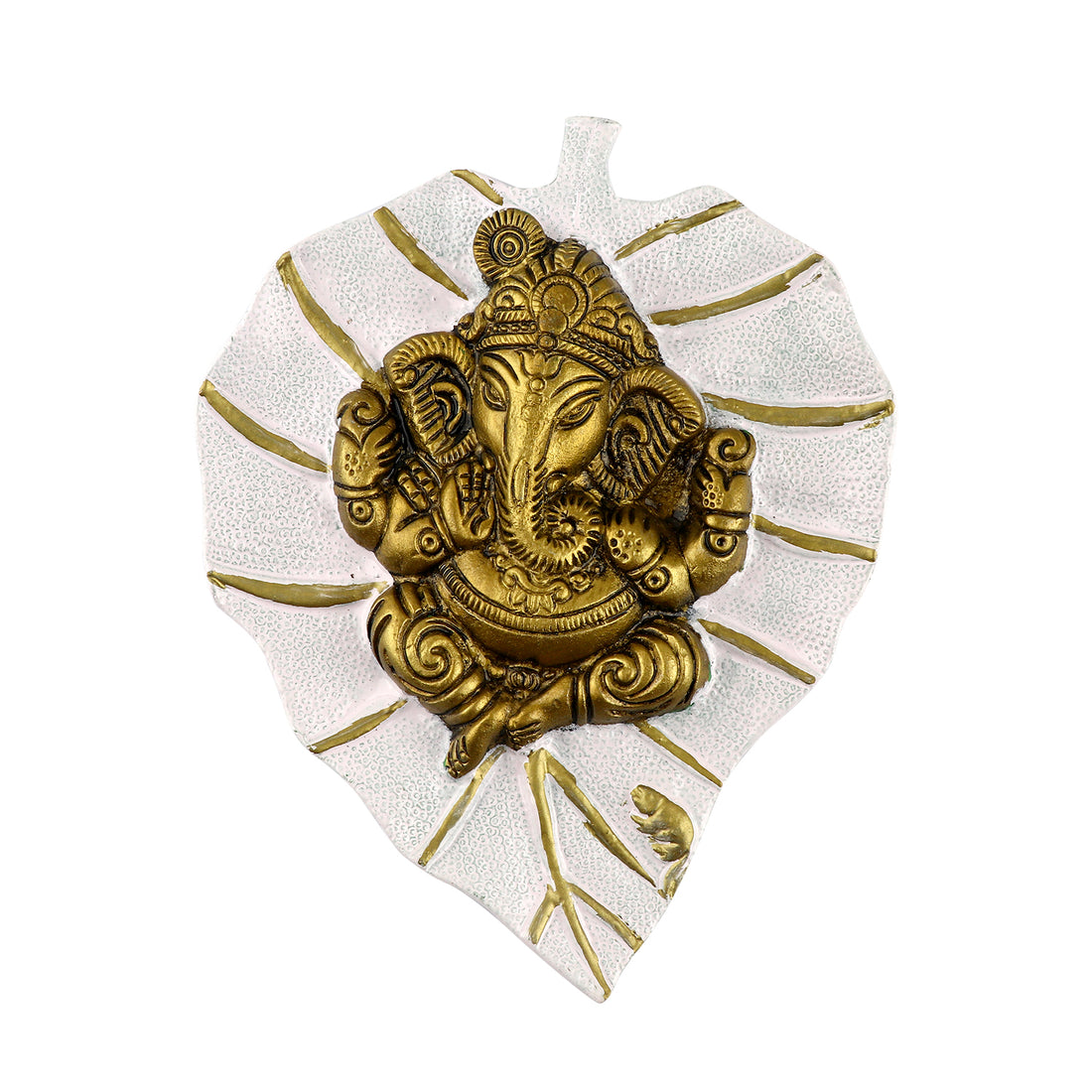 1 Pc Lord Ganesh on Leaf Patta Wall Hanging