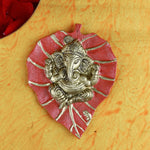 1 Pc Lord Ganesh on Leaf Patta Wall Hanging