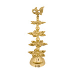Brass 4 Step Panchmukhi Peacock Kerala Diya