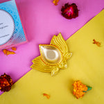 Prepossessing Multicolor Lotus Shape Diya