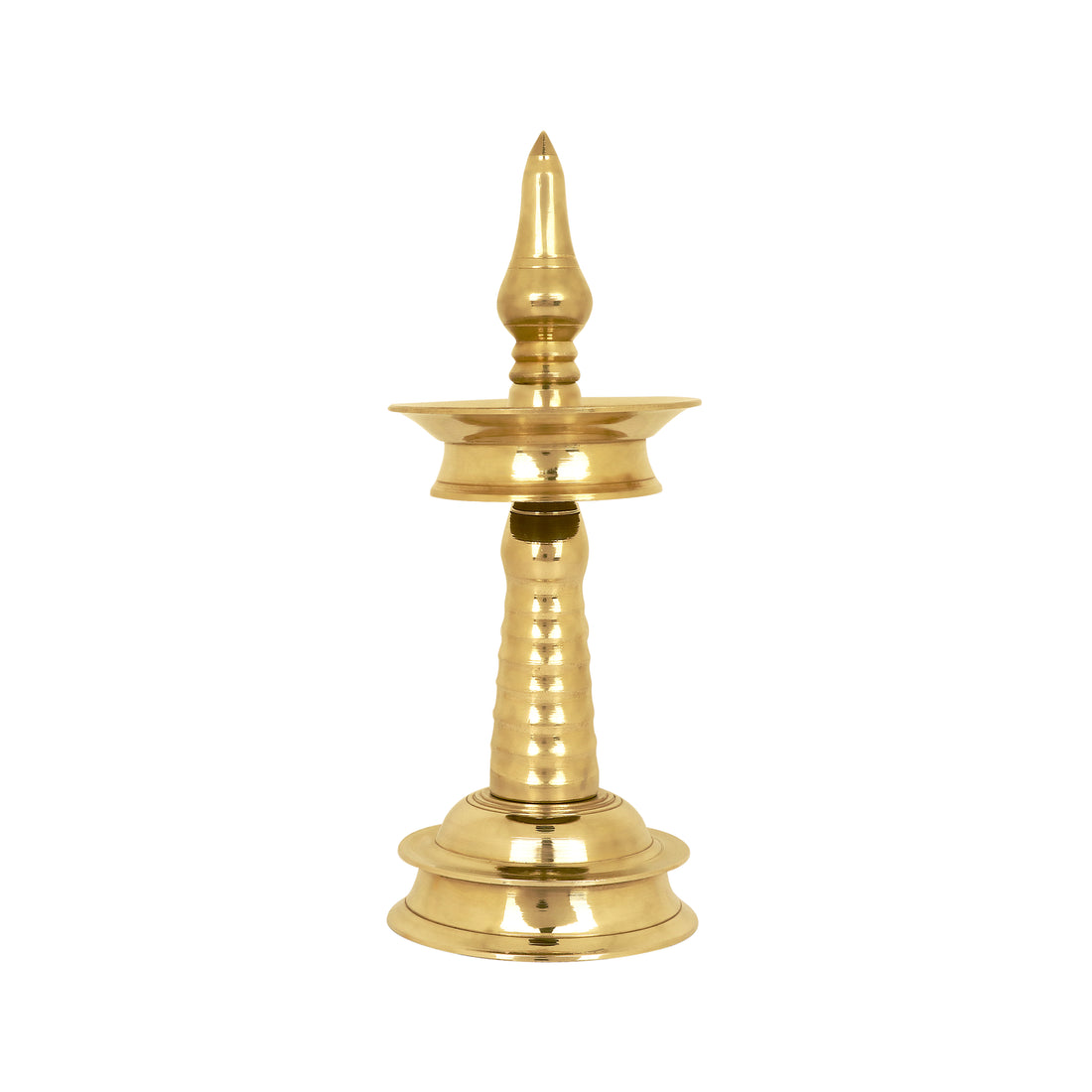 9 Inch Small Brass Kerala Diya. AKP NilaVilakku Deepam