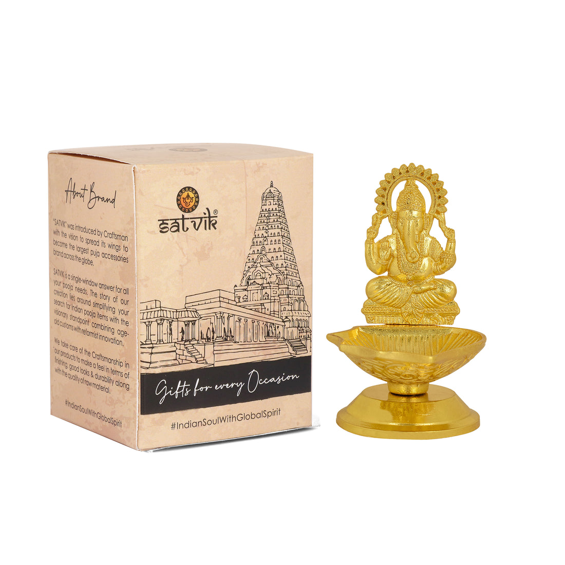 1 Pc Lord Ganesha Metal Diya