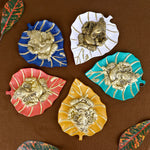 1 Pc Lord Ganesh on Leaf Patta Wall Hanging